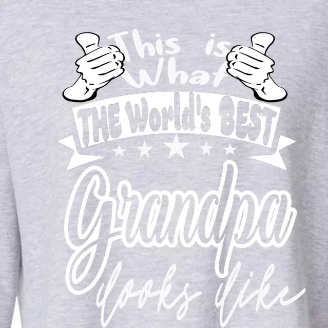 Grandpa This Is World's Best Grandpa Looks Like Cool Gift Cropped Pullover Crew