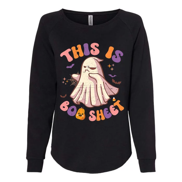 Groovy This Is Boo Sheet Ghost Spooky Halloween Vibes Gift Womens California Wash Sweatshirt