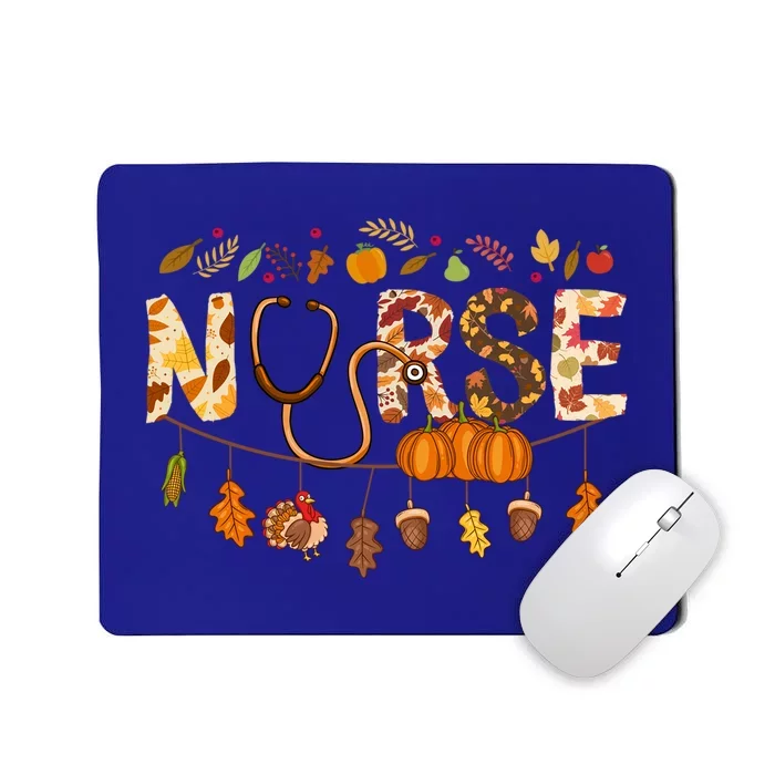 Giving Thanks In Fall Style: Nurse Thanksgiving Funny Gift Design Gift Mousepad