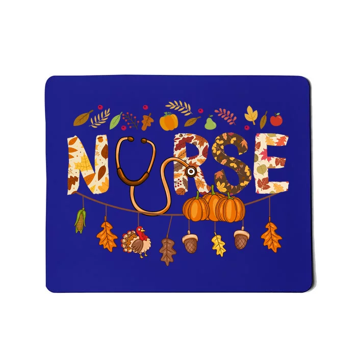 Giving Thanks In Fall Style: Nurse Thanksgiving Funny Gift Design Gift Mousepad