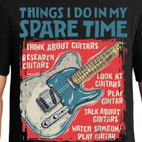 Guitar Things I Do In My Spare Time Funny Electric Guitarist Pajama Set