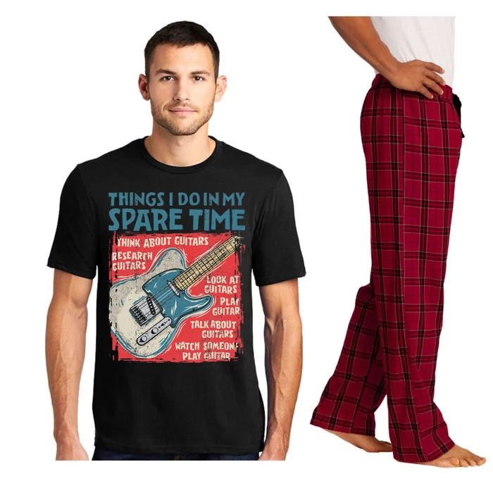 Guitar Things I Do In My Spare Time Funny Electric Guitarist Pajama Set