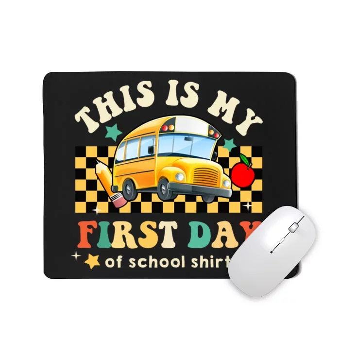 Groovy This Is My First Day Of School Funny Manatee Gifts Mousepad