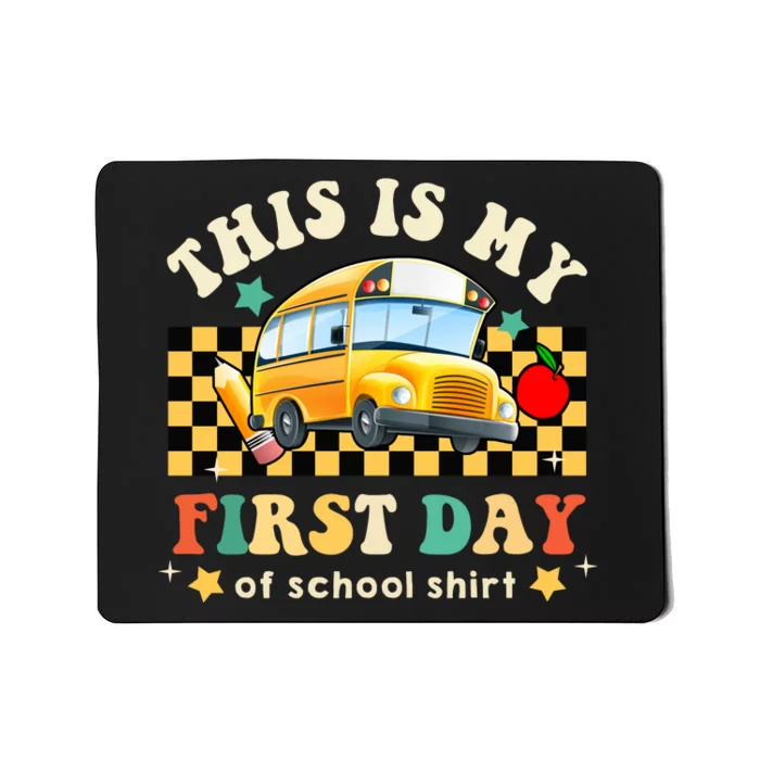 Groovy This Is My First Day Of School Funny Manatee Gifts Mousepad