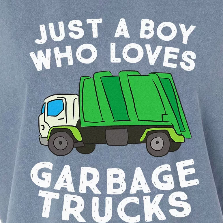 Garbage Truck Just A Boy Who Loves Garbage Trucks Garment-Dyed Women's Muscle Tee