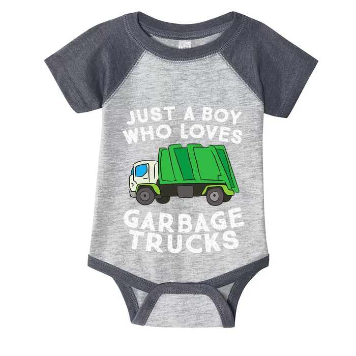 Garbage Truck Just A Boy Who Loves Garbage Trucks Infant Baby Jersey Bodysuit