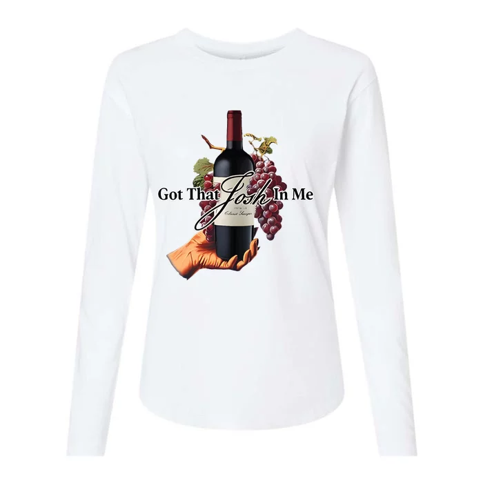 Got That Josh Wine In Me Womens Cotton Relaxed Long Sleeve T-Shirt