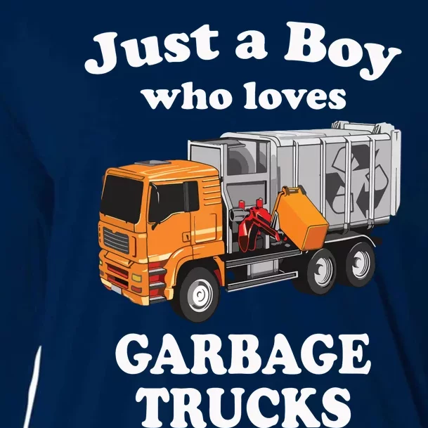 Garbage Truck Just A Boy Who Loves Garbage Trucks Cooling Performance Long Sleeve Crew