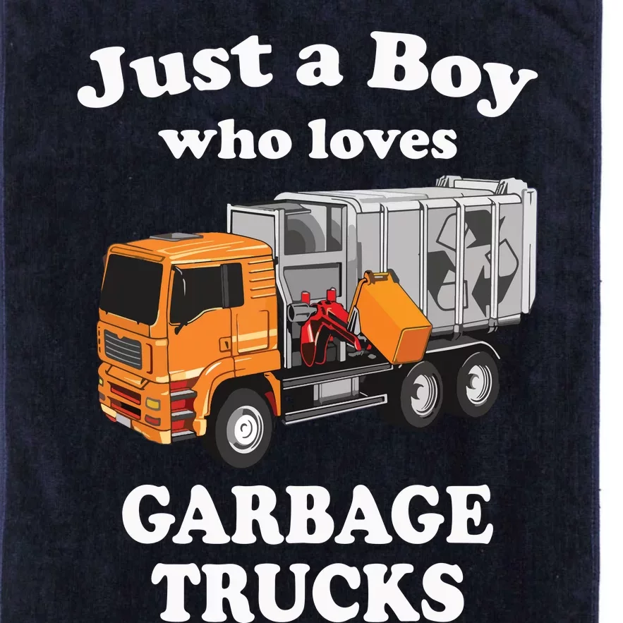 Garbage Truck Just A Boy Who Loves Garbage Trucks Platinum Collection Golf Towel