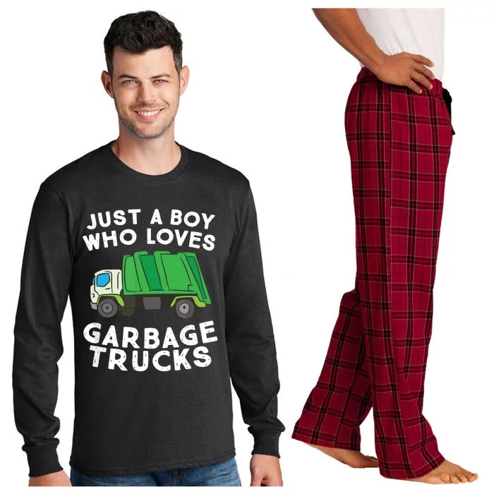 Garbage Truck Just A Boy Who Loves Garbage Trucks Long Sleeve Pajama Set