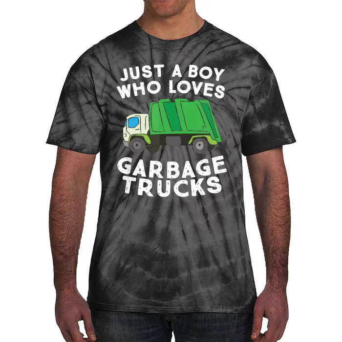 Garbage Truck Just A Boy Who Loves Garbage Trucks Tie-Dye T-Shirt