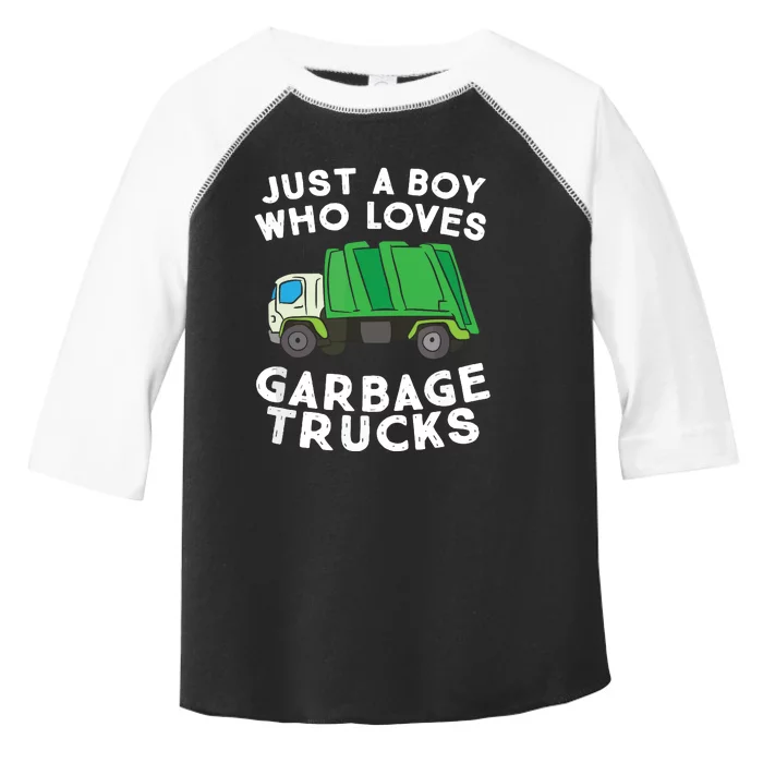 Garbage Truck Just A Boy Who Loves Garbage Trucks Toddler Fine Jersey T-Shirt