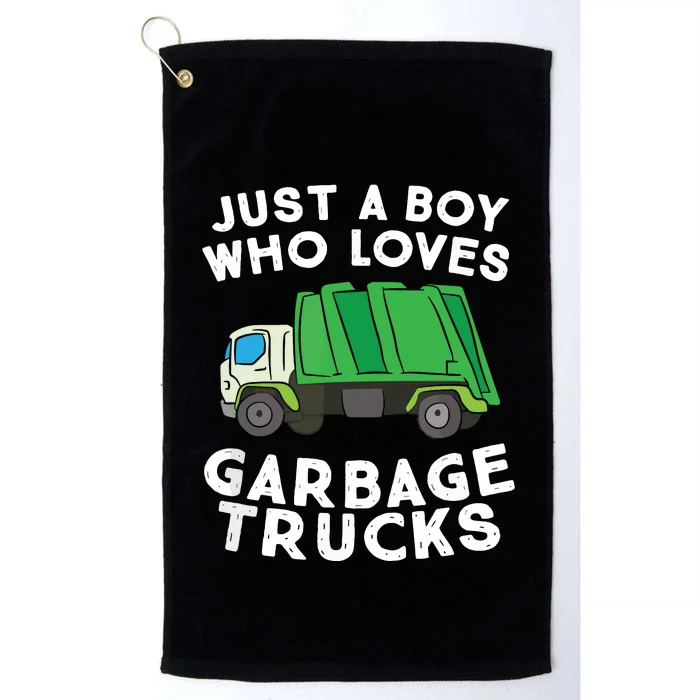 Garbage Truck Just A Boy Who Loves Garbage Trucks Platinum Collection Golf Towel