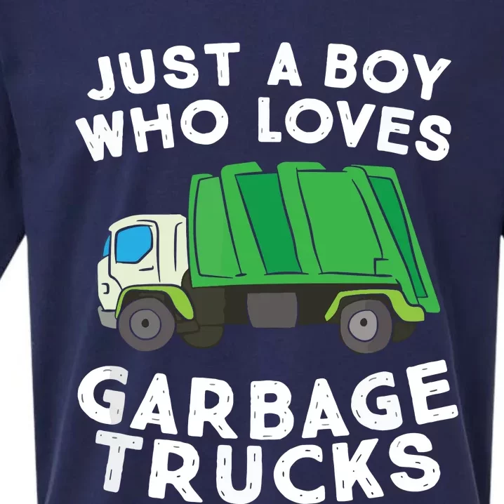 Garbage Truck Just A Boy Who Loves Garbage Trucks Sueded Cloud Jersey T-Shirt