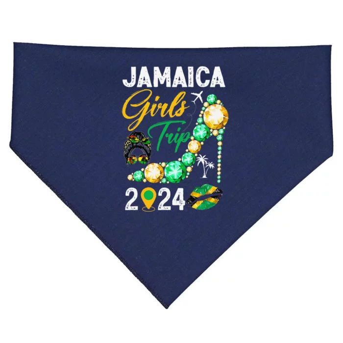 Girl Trip Jamaica 2024 Weekend Summer Vacation Trip USA-Made Doggie Bandana