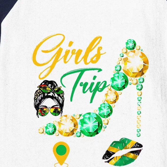 Girl Trip Jamaica 2024 Weekend Summer Vacation Trip Baseball Sleeve Shirt