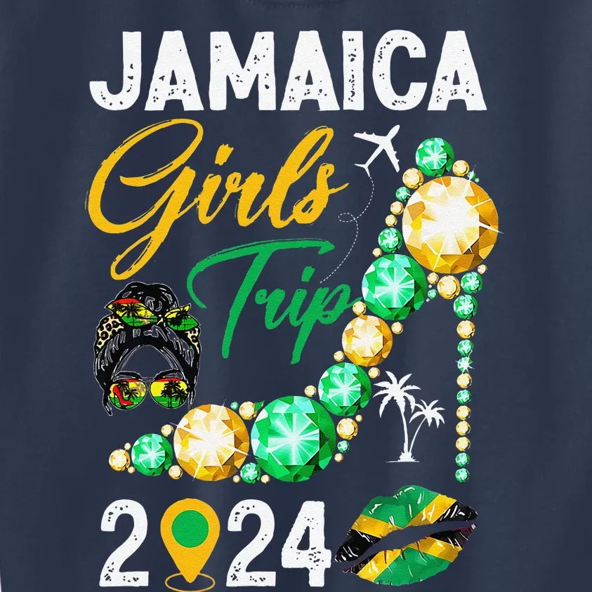 Girl Trip Jamaica 2024 Weekend Summer Vacation Trip Kids Sweatshirt