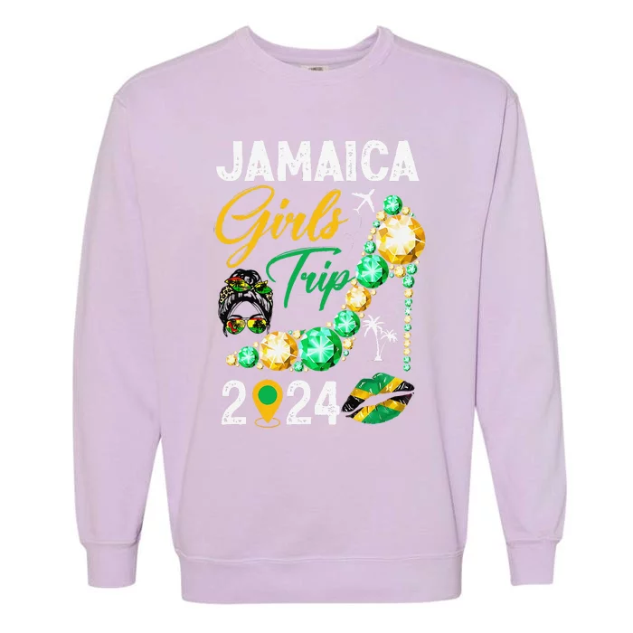 Girl Trip Jamaica 2024 Weekend Summer Vacation Trip Garment-Dyed Sweatshirt