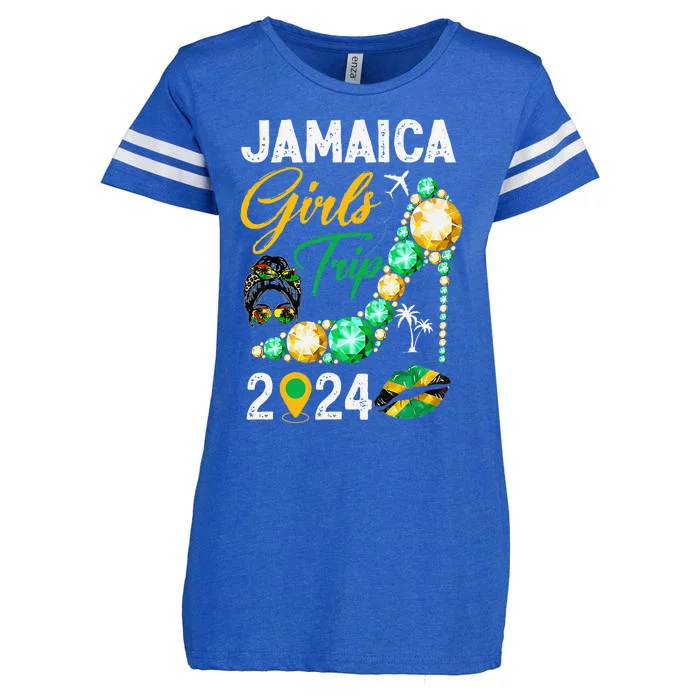 Girl Trip Jamaica 2024 Weekend Summer Vacation Trip Enza Ladies Jersey Football T-Shirt