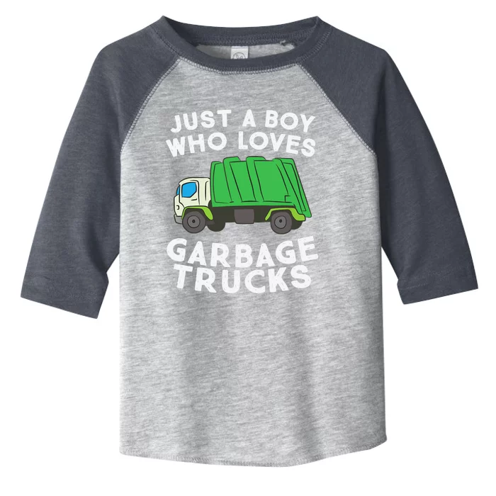 Garbage Truck Just A Boy Who Loves Garbage Trucks Toddler Fine Jersey T-Shirt