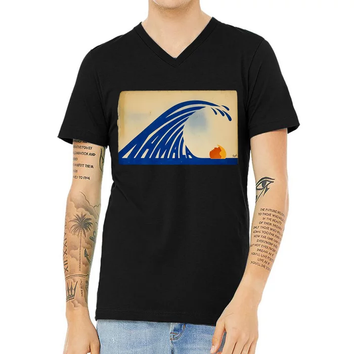 Gary Taxali Kamala Wave V-Neck T-Shirt