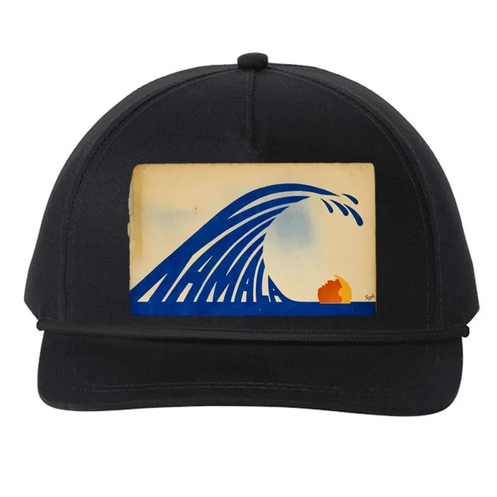 Gary Taxali Kamala Wave Snapback Five-Panel Rope Hat