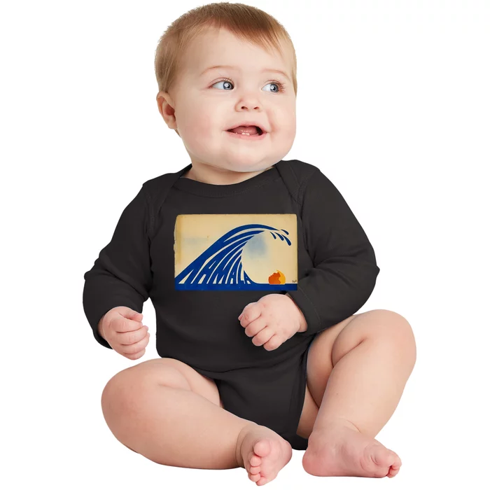 Gary Taxali Kamala Wave Baby Long Sleeve Bodysuit