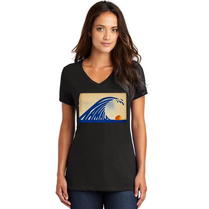 Gary Taxali Kamala Wave Women's V-Neck T-Shirt