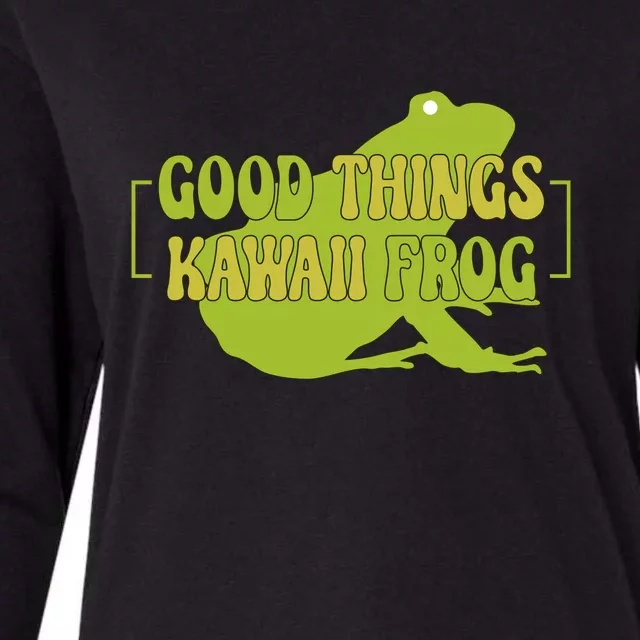 Good Things Kawaii Frog Gift Womens Cotton Relaxed Long Sleeve T-Shirt