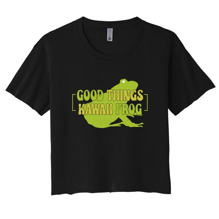 Good Things Kawaii Frog Gift Women's Crop Top Tee