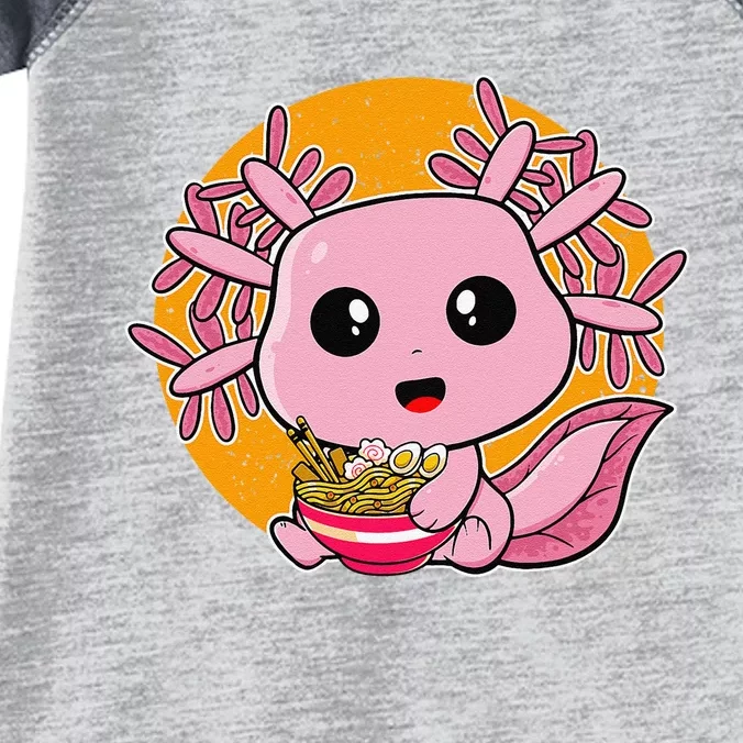 Girls Teens Kawaii Axolotl Eating Ra Noodles Anime Lover Infant Baby Jersey Bodysuit