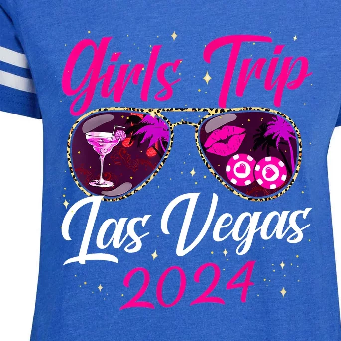 Girl Trip Las Vegas 2024 Nevada Vacation Birthday Trip Enza Ladies Jersey Football T-Shirt