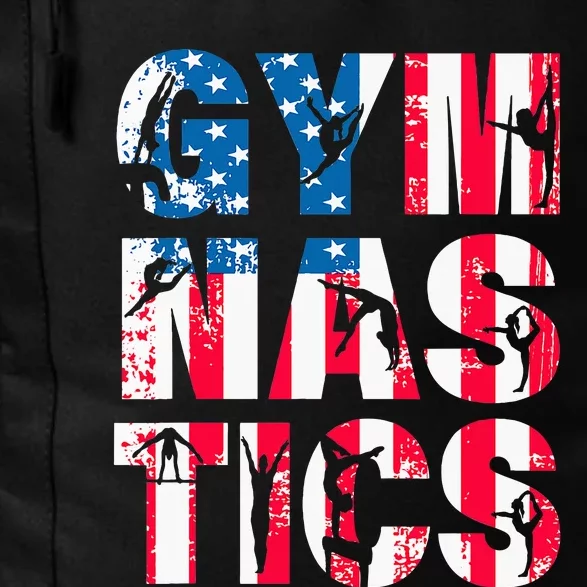 Gymnastics Team Lovers American Flag Usa Gymnast Daily Commute Backpack