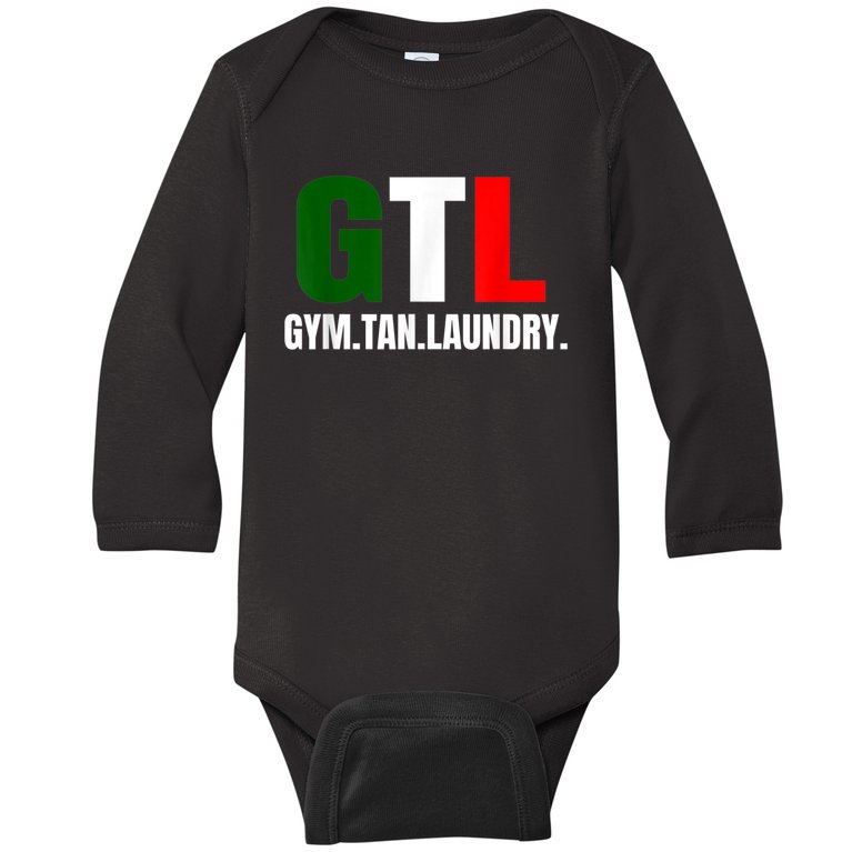 Gym Tan Laundry GTL New Jersey Garden NJ Shore Italian Flag Baby Long Sleeve Bodysuit