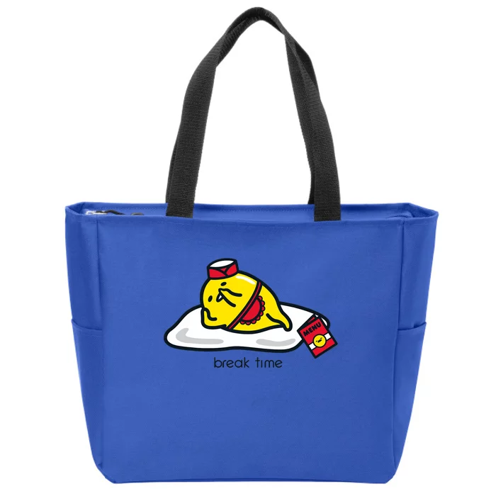 Gudetama The Lazy Egg Diner Server Break Time Zip Tote Bag