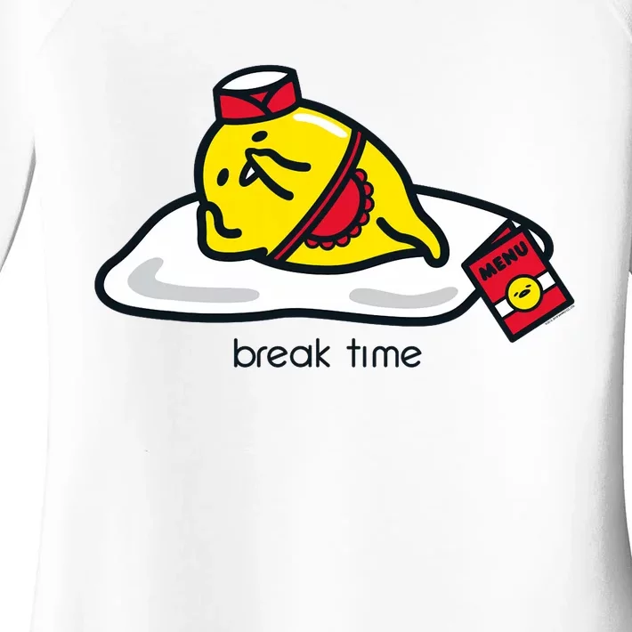 Gudetama The Lazy Egg Diner Server Break Time Women's Perfect Tri Tunic Long Sleeve Shirt