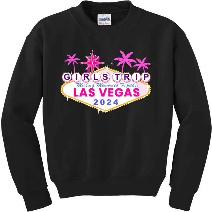 Girl Trip Las Vegas 2024s Birthday Squad Vegas Baby Kids Sweatshirt