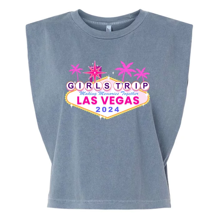 Girl Trip Las Vegas 2024s Birthday Squad Vegas Baby Garment-Dyed Women's Muscle Tee