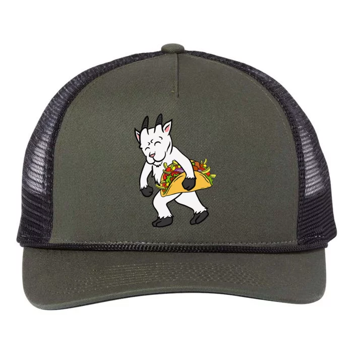 Goat Taco Lover Funny Cinco De Mayo Pet Retro Rope Trucker Hat Cap