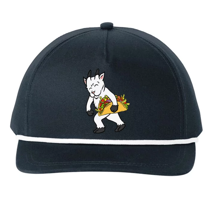 Goat Taco Lover Funny Cinco De Mayo Pet Snapback Five-Panel Rope Hat