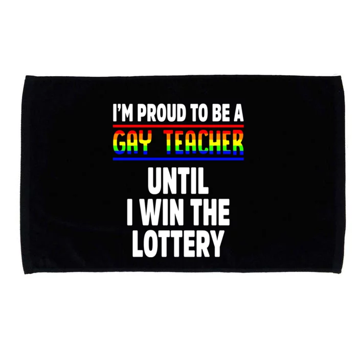 Gay Teacher Lgbt Pride Month Ally Proud Lgbtqia Great Gift Microfiber Hand Towel