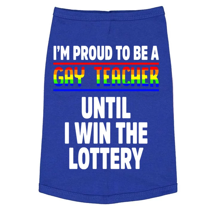 Gay Teacher Lgbt Pride Month Ally Proud Lgbtqia Great Gift Doggie Tank