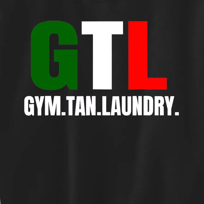 Gym Tan Laundry GTL New Jersey Garden NJ Shore Italian Flag Kids Sweatshirt