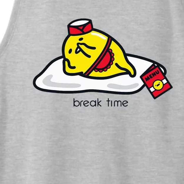 Gudetama The Lazy Egg Diner Server Break Time Ladies Tri-Blend Wicking Tank