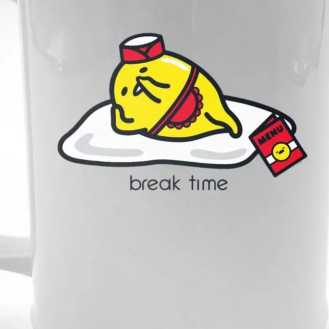 Gudetama The Lazy Egg Diner Server Break Time Front & Back Beer Stein