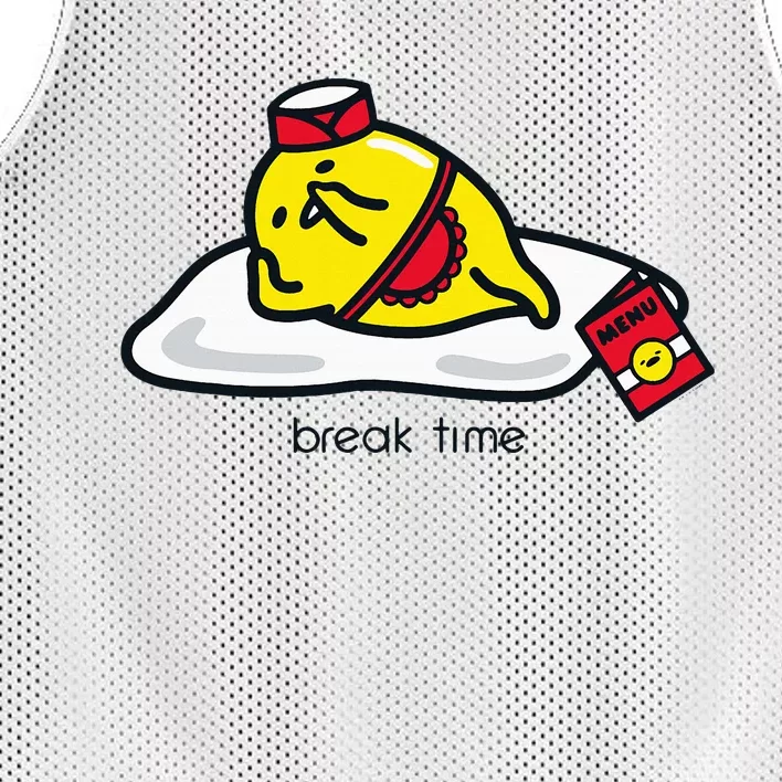 Gudetama The Lazy Egg Diner Server Break Time Mesh Reversible Basketball Jersey Tank