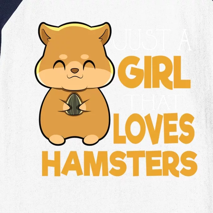 Girl That Loves Hamsters Gift Baseball Sleeve Shirt