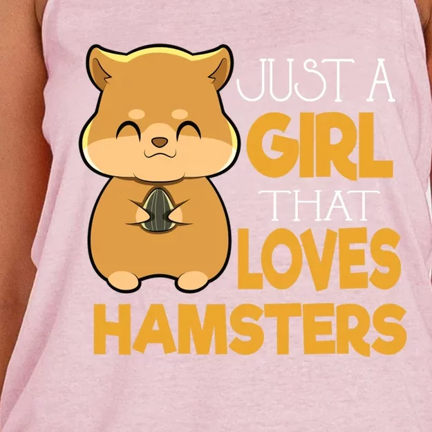 Girl That Loves Hamsters Gift Women's Knotted Racerback Tank