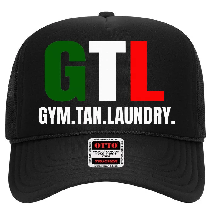 Gym Tan Laundry GTL New Jersey Garden NJ Shore Italian Flag High Crown Mesh Trucker Hat