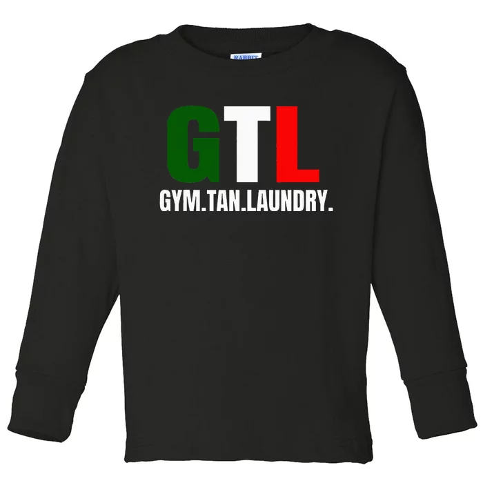 Gym Tan Laundry GTL New Jersey Garden NJ Shore Italian Flag Toddler Long Sleeve Shirt